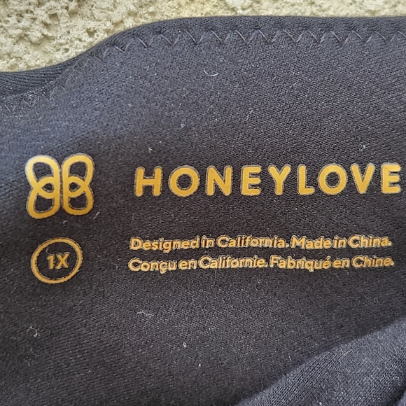 HONEYLOVE Women's Pants Plus Size 1X Black Stretch Comfort Elastic Waist - Picture 3 of 12